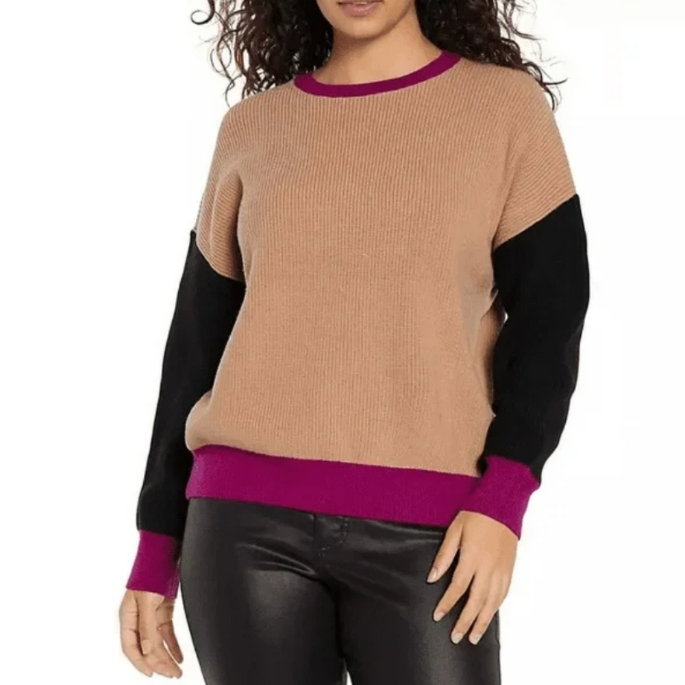New Women's Express Relaxed Tan Black Pink Size XL